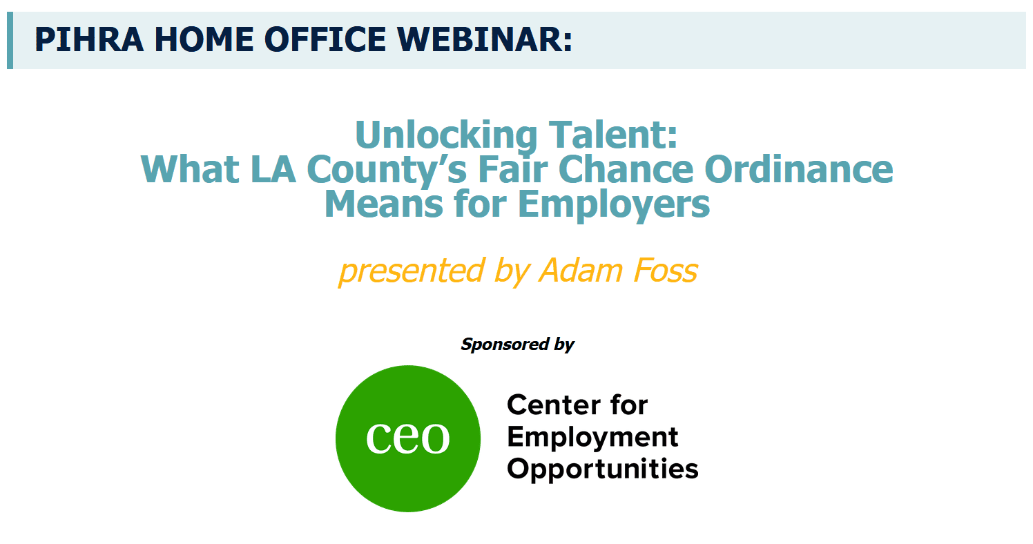 Los Angeles County’s Fair Chance Ordinance